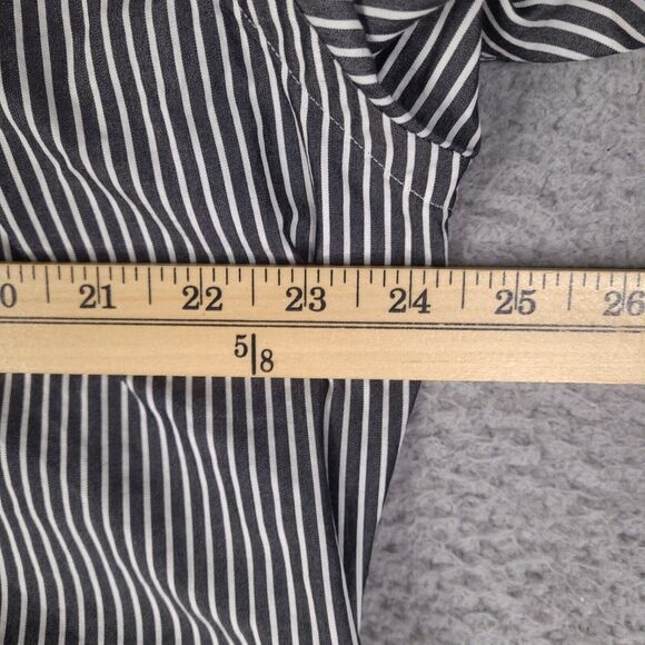 Vintage Ralph Lauren Dress Shirt Mens 16 34/35 Black White Striped Classic Fit‎ - Picture 13 of 16